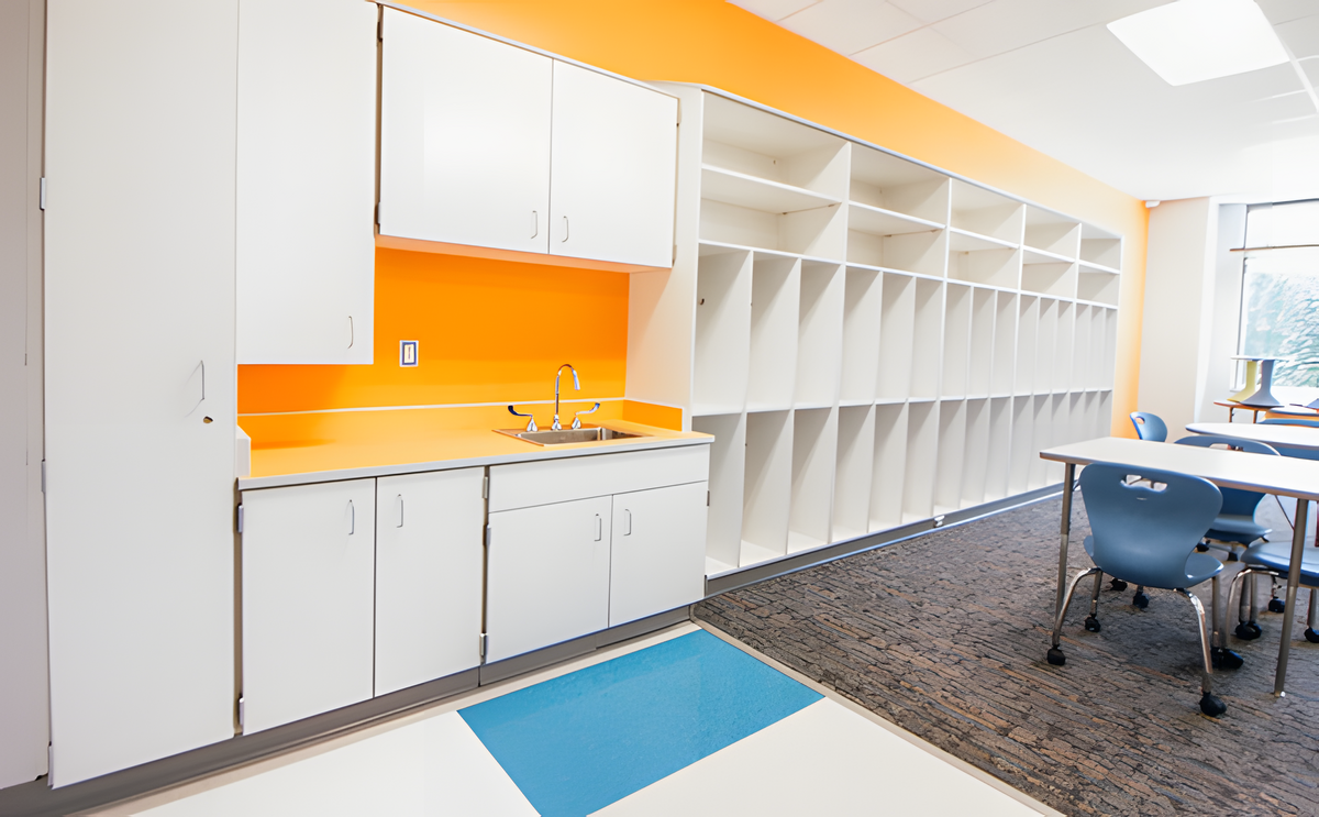 Classroom with Sink and Storage